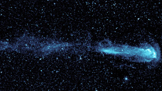 Large blue object black sky - a black sky free wallpaper