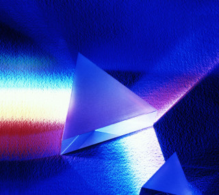 Blue background triangle rainbow light - elizabeth murray free wallpaper for tablet