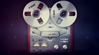 Reel recorder two reels microphone - analog free wallpaper