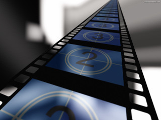 Film strip blue numbers cinematic - a film strip free wallpaper