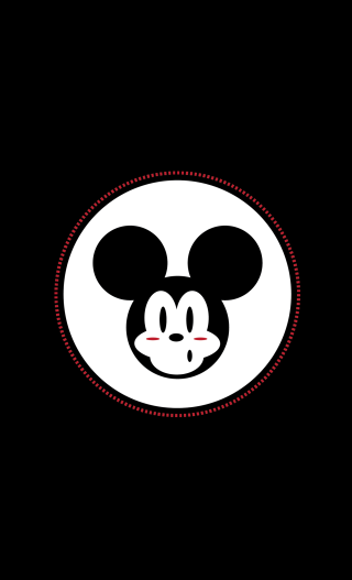 Mickey mouse face red dot - a red dot free wallpaper