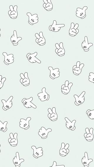 Hand gestures pattern black white - a screenprint free wallpaper for mobile