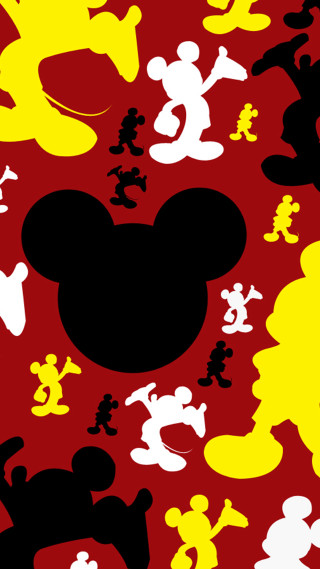 Mickey mouse pattern yellow black 2 - toyism free wallpaper for mobile