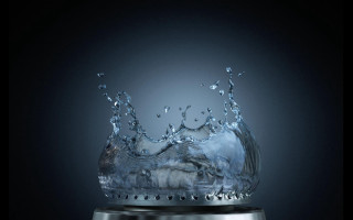 Water crown tabletop black background - a black background behind free wallpaper