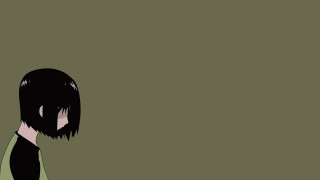 Woman black hair green wall - a green wall free wallpaper