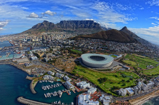 Stadium city mountains water background - breyten breytenbach free wallpaper