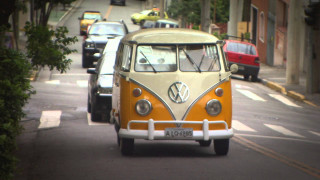 Vw bus street parked cars - parked free wallpaper