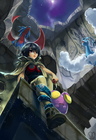Girl sitting ledge ball dragon - a ledge free wallpaper for mobile