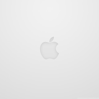 White apple logo minimalism raytraced - ray free wallpaper for tablet