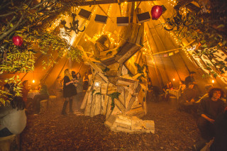 People wooden structure lights tree - a wooden structure free wallpaper for desktop