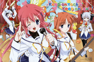 Anime girls singing microphone balloons - a microphone free wallpaper for desktop