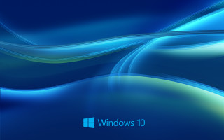 Blue background wave windows 10 - the middle of it free wallpaper for desktop