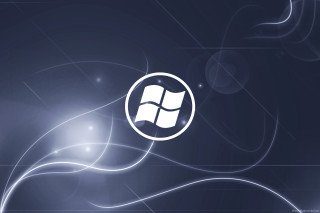 Blue background white logo swirly - the middle of the image free wallpaper