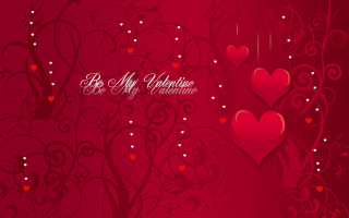 Valentine hearts vines love roses - a valentines day card free wallpaper