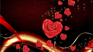 Red rose red ribbon hearts - felipe seade free wallpaper
