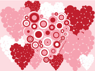 Heart arrangement love abstract floral - free hearts wallpaper