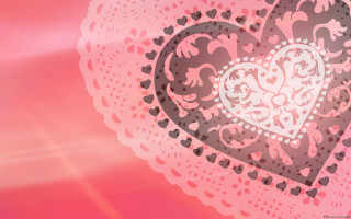 Heart shaped object pink background 3 - object free wallpaper for desktop