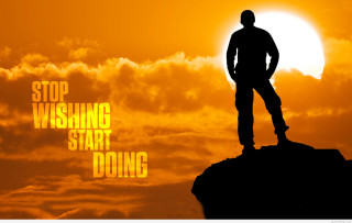 Man mountain sunset fiery wings - top of a mountain free wallpaper