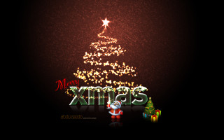 Christmas tree santa claus star - a santa clause free wallpaper