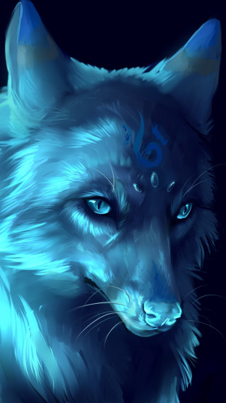 Blue wolf blue background wolf - anato finnstark free wallpaper for mobile