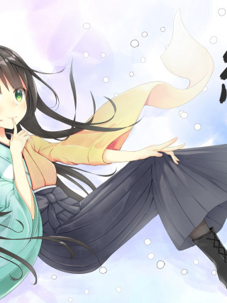 Woman long hair sitting ground - a blue shirt free wallpaper for mobile