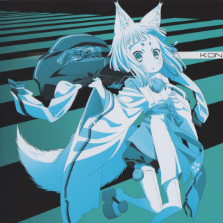 Anime character running cat back - official free wallpaper for tablet