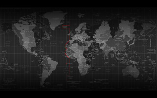 World map red line black 2 - blunt border free wallpaper