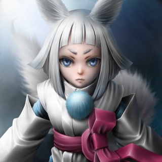 Woman cat ears tail digital - a digital painting of a woman free wallpaper