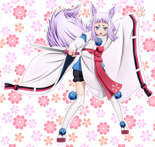 Girl cat ears scarf sword - aguri uchida free wallpaper for tablet