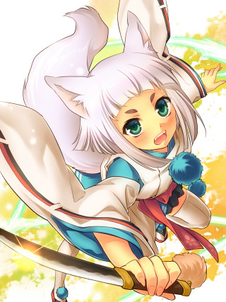 Cartoon character flying cat costume - her head free wallpaper for mobile