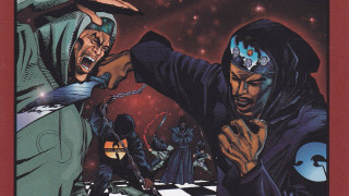 Cartoon men fighting chessboard demons - the other side free wallpaper for desktop