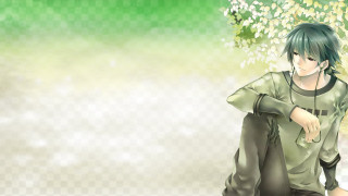 Man sitting ground legs crossed - his knee free wallpaper