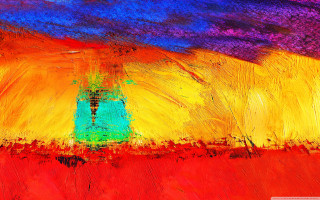 Yellow blue sky stripe abstract - lyrical abstraction free wallpaper