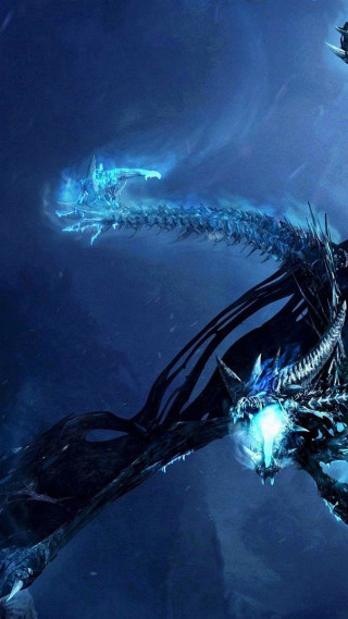 Dragon sword mouth dark blue 2 - a dragon free wallpaper for mobile