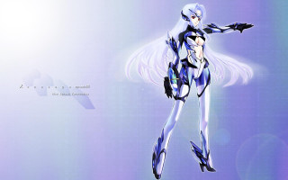 Futuristic woman sword purple background - a futuristic suit free wallpaper for desktop