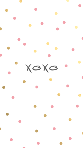 White background pink gold polka - a screenshot free wallpaper for mobile