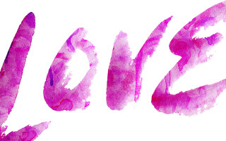 Love pink background white paint - a watercolor painting free wallpaper