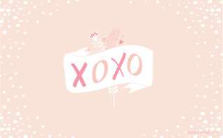 Pink white sign oxoxo plant - sign free wallpaper