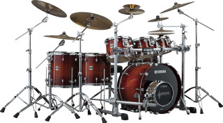 Red drum set white background - biomechanical free wallpaper