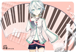 Anime girl white hair blue 13 - a white hair free wallpaper