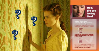 Woman looking wall question marks - the wall behind her free wallpaper for desktop