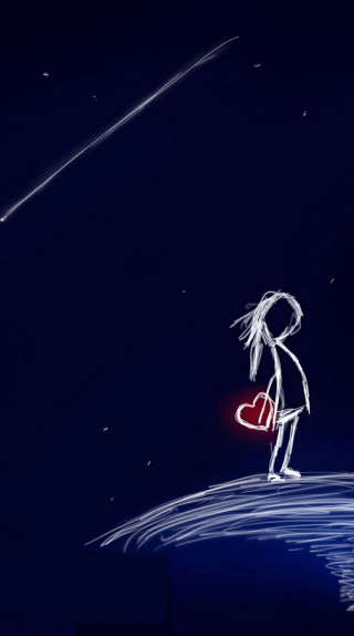 Person holding heart night sky - claire hummel free wallpaper for mobile
