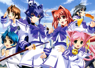 Anime girls purple blue eyes - aya goda free wallpaper for desktop