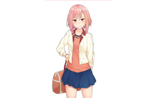 Pink haired girl white jacket - a white jacket free wallpaper