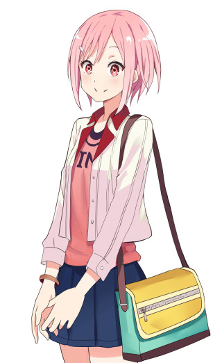 Pink haired girl yellow bag - aguri uchida free wallpaper for mobile