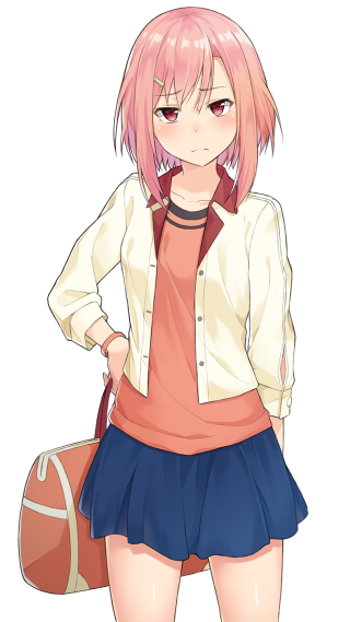 Pink haired girl white shirt 3 - pink hair free wallpaper for mobile