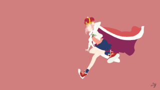 Woman dress crown running pink - minimalist free wallpaper for desktop