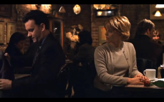 Man woman restaurant table dining 2 - a man and woman sitting free wallpaper