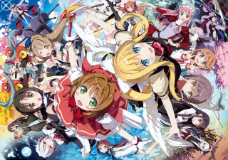 Anime characters background group illustration - the background of them free wallpaper