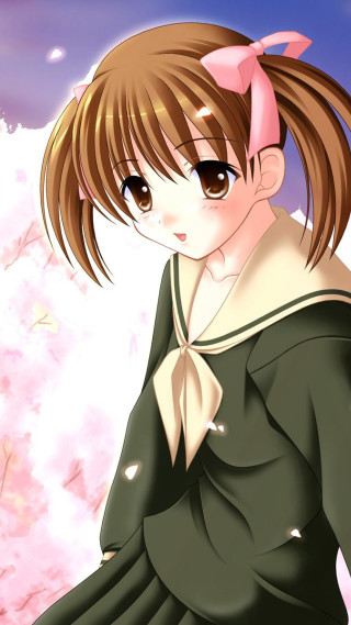 Girl dress bow hair pink - net art free wallpaper for mobile